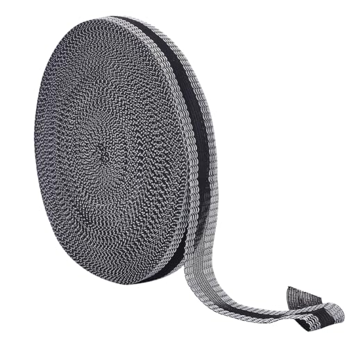 MAYJOYDIY 50 m × 25mm Schwarzes Saumband Zum Aufbügeln Für Hosen Polyester Hosenkanten Kürzen Permanentes Nähenfreies Selbstklebendes Saumband Zum Nähen von Hosen Kleidern Jeans Hosen Kleidung von MAYJOYDIY