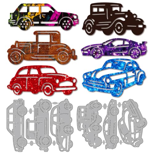 MAYJOYDIY 6 Stil Auto Metall Stanzformen Autos Limousinen Stanzschablonen Sportwagen Retro Autos Prägeschablone Cutting Dies für DIY Scrapbooking Geburtstagskarten Geschenkdekor MAYJOYDIY 6 Stil Auto Metall Stanzformen Autos Limousinen Stanzschablonen Sportwagen Retro Autos Prägeschablone Cutting Dies für DIY Scrapbooking Geburtstagskarten Geschenkdekor von MAYJOYDIY