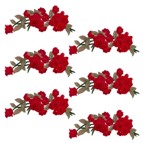 MAYJOYDIY 6 x 3D-Aufnäher mit langen roten Rosen, bestickt, 30 x 10 cm, bestickt, zum Aufbügeln oder Aufnähen, Bastelset für Kleidung, Jeans, Jacken, Taschen, DIY-Dekorationen MAYJOYDIY 6 x 3D-Aufnäher mit langen roten Rosen, bestickt, 30 x 10 cm, bestickt, zum Aufbügeln oder Aufnähen, Bastelset für Kleidung, Jeans, Jacken, Taschen, DIY-Dekorationen von MAYJOYDIY