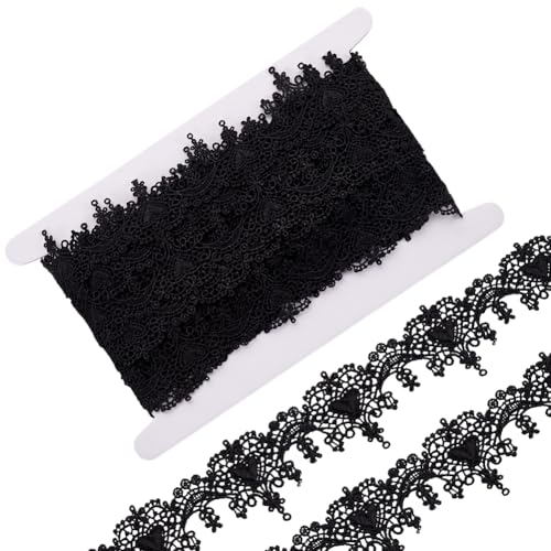 MAYJOYDIY 6.8 m Schwarze Blumen Spitzenborte 42mm Gewelltes Spitzenband Stickerei Vintage Herzen Spitzenbesatz Für Brauthochzeitsdekoration Weihnachtspaket DIY Nähen Basteln MAYJOYDIY 6.8 m Schwarze Blumen Spitzenborte 42mm Gewelltes Spitzenband Stickerei Vintage Herzen Spitzenbesatz Für Brauthochzeitsdekoration Weihnachtspaket DIY Nähen Basteln von MAYJOYDIY
