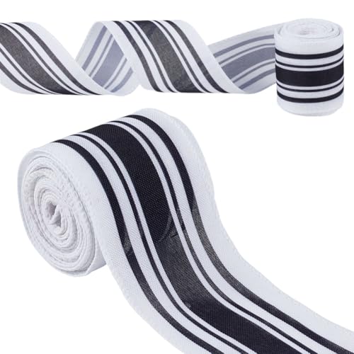 MAYJOYDIY 6m Schwarzes Weißes Streifenband 64mm Vertikalen Streifen Polyesterband Drahtrand Für Heimwerkerarbeiten Geschenkverpackung Wohndeko Nähen Schleifenherstellung Für Hochzeitsdekorationen MAYJOYDIY 6m Schwarzes Weißes Streifenband 64mm Vertikalen Streifen Polyesterband Drahtrand Für Heimwerkerarbeiten Geschenkverpackung Wohndeko Nähen Schleifenherstellung Für Hochzeitsdekorationen von MAYJOYDIY