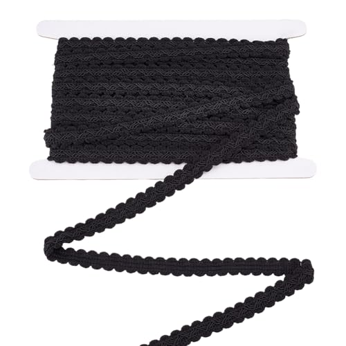 MAYJOYDIY 9,1 m schwarzes Zopfband, 1,5 cm, Polyester, gewebt, Tausendfüßler, dekoratives Spitzenband für Kostüm, DIY, Basteln, Nähen, Polster, Vorhangdekoration MAYJOYDIY 9,1 m schwarzes Zopfband, 1,5 cm, Polyester, gewebt, Tausendfüßler, dekoratives Spitzenband für Kostüm, DIY, Basteln, Nähen, Polster, Vorhangdekoration von MAYJOYDIY
