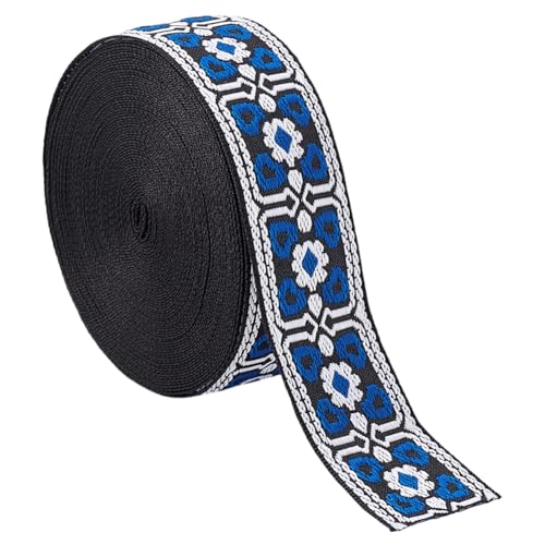 MAYJOYDIY 9.14 m Vintage Jacquardband Mit Blumenmuster 32mm Blau Weiß Besticktes Spitzenband Zum Nähen Boho Webband Für DIY Kleidungszubehör Nähen Basteln Heimdekoration MAYJOYDIY 9.14 m Vintage Jacquardband Mit Blumenmuster 32mm Blau Weiß Besticktes Spitzenband Zum Nähen Boho Webband Für DIY Kleidungszubehör Nähen Basteln Heimdekoration von MAYJOYDIY