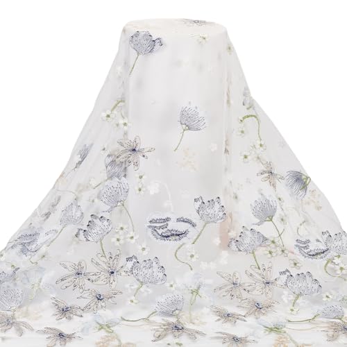 MAYJOYDIY 90 X 150cm Blauer Lotusblumenstickerei Spitzenstoff 3D Organza Blumenstoff Weicher Tüllstoff Breite Vintage Stoffbänder Zum Nähen Für Hochzeiten Brauttücher DIY Bastelbedarf MAYJOYDIY 90 X 150cm Blauer Lotusblumenstickerei Spitzenstoff 3D Organza Blumenstoff Weicher Tüllstoff Breite Vintage Stoffbänder Zum Nähen Für Hochzeiten Brauttücher DIY Bastelbedarf von MAYJOYDIY