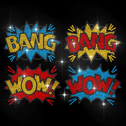 MAYJOYDIY BANG WOW Strass Aufkleber Zum Aufbügeln Anime Text Comic Graffiti Hotfix Transferaufkleber Modeartikel Wärmeübertragungspatch Applikation Für T Shirt Mütze Jacke Kleidersack DIY Dekor MAYJOYDIY BANG WOW Strass Aufkleber Zum Aufbügeln Anime Text Comic Graffiti Hotfix Transferaufkleber Modeartikel Wärmeübertragungspatch Applikation Für T Shirt Mütze Jacke Kleidersack DIY Dekor von MAYJOYDIY