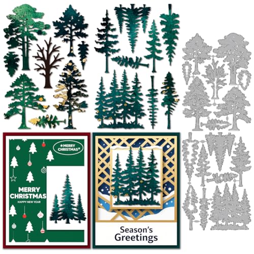 MAYJOYDIY Baum Stanzformen Zum Basteln von Karten Kiefernbaum Waldpflanzen Stanzformen Quadratischer Rahmen Stanzschablone Prägung Für DIY Scrapbooking Basteln Kartenherstellung Album Geschenkdekor MAYJOYDIY Baum Stanzformen Zum Basteln von Karten Kiefernbaum Waldpflanzen Stanzformen Quadratischer Rahmen Stanzschablone Prägung Für DIY Scrapbooking Basteln Kartenherstellung Album Geschenkdekor von MAYJOYDIY