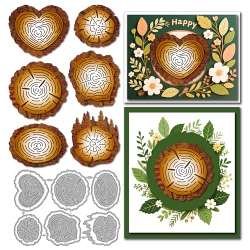 MAYJOYDIY Baum-Wachstumsringe, Metall-Stanzformen, Baumring, runder Holzrahmen, Hintergrund, Stanzschablonen für Scrapbooking, Kartenherstellung, DIY, Album, Stempel, Papier, Karte, Prägung, Foto MAYJOYDIY Baum-Wachstumsringe, Metall-Stanzformen, Baumring, runder Holzrahmen, Hintergrund, Stanzschablonen für Scrapbooking, Kartenherstellung, DIY, Album, Stempel, Papier, Karte, Prägung, Foto von MAYJOYDIY