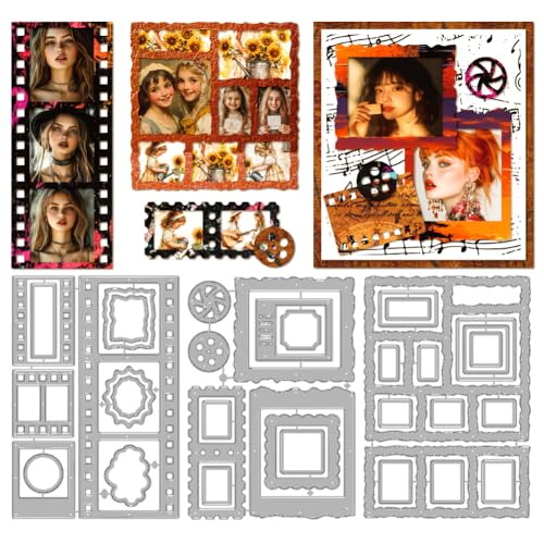 MAYJOYDIY Bilderrahmen Stanzformen Zum Kartenbasteln Filmrahmen Metall Stanzformen Geometrische Ränder Präge Und Stanzschablone Für Scrapbooking Bastelpapier Geburtstagskarten Geschenkdekoration MAYJOYDIY Bilderrahmen Stanzformen Zum Kartenbasteln Filmrahmen Metall Stanzformen Geometrische Ränder Präge Und Stanzschablone Für Scrapbooking Bastelpapier Geburtstagskarten Geschenkdekoration von MAYJOYDIY