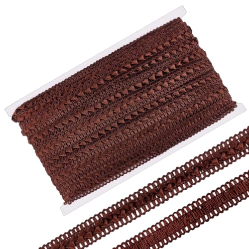 MAYJOYDIY Brauner Flechtbesatz, 1,9 cm Polyester, geflochtenes Spitzenband, dreieckiger Stil, Tausendfüßler, Spitzenborte für Handwerk, Nähen, Verpackungen, Kostüme, dekorative Verzierungen, 27 Meter MAYJOYDIY Brauner Flechtbesatz, 1,9 cm Polyester, geflochtenes Spitzenband, dreieckiger Stil, Tausendfüßler, Spitzenborte für Handwerk, Nähen, Verpackungen, Kostüme, dekorative Verzierungen, 27 Meter von MAYJOYDIY