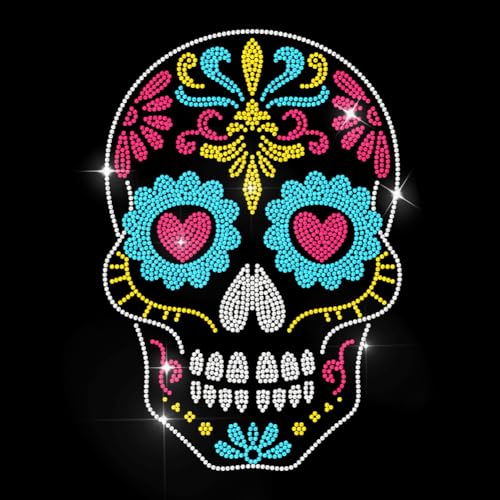 MAYJOYDIY Bunter Totenkopf Strass Aufkleber Zum Aufbügeln Mandala Kopfknochen Hotfix Transferaufkleber Modeartikel Wärmeübertragungspatch Applikation Für T Shirt Mütze Jacke Kleidersack DIY Dekor MAYJOYDIY Bunter Totenkopf Strass Aufkleber Zum Aufbügeln Mandala Kopfknochen Hotfix Transferaufkleber Modeartikel Wärmeübertragungspatch Applikation Für T Shirt Mütze Jacke Kleidersack DIY Dekor von MAYJOYDIY