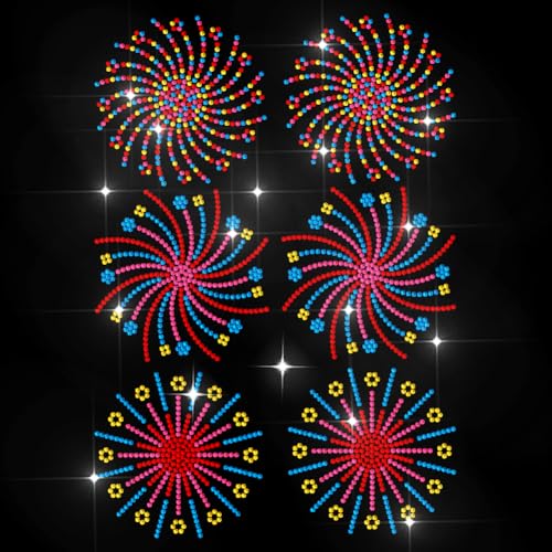 MAYJOYDIY Buntes Feuerwerk Strass Aufkleber Zum Aufbügeln Funkelnde Flammen Hotfix Transferaufkleber Modeartikel Wärmeübertragungspatch Applikation Für T Shirt Mütze Jacke Kleidersack DIY Dekor von MAYJOYDIY