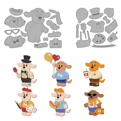 MAYJOYDIY Cartoon Hunden Metall Stanzformen Gentleman Maler Welpe Stanzschablone Ballon Hotdog Tierprägung Scrapbooking Schnitte Vorlage Für DIY Scrapbooking Karte Machen Album Geschenk Dekor MAYJOYDIY Cartoon Hunden Metall Stanzformen Gentleman Maler Welpe Stanzschablone Ballon Hotdog Tierprägung Scrapbooking Schnitte Vorlage Für DIY Scrapbooking Karte Machen Album Geschenk Dekor von MAYJOYDIY