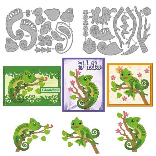 MAYJOYDIY Chamäleon Zweig Stanzformen Reptilien Tiere Metall Stanzformen Blumen Blätter Pflanzen Präge Und Stanzschablone Für Scrapbooking Bastelpapier Geburtstagskarten Geschenkdekoration MAYJOYDIY Chamäleon Zweig Stanzformen Reptilien Tiere Metall Stanzformen Blumen Blätter Pflanzen Präge Und Stanzschablone Für Scrapbooking Bastelpapier Geburtstagskarten Geschenkdekoration von MAYJOYDIY