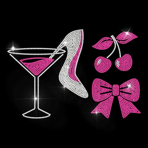 MAYJOYDIY Cocktailglas Strass Aufkleber Zum Aufbügeln Rosa High Heels Hotfix Transferaufkleber Glitzernde Kirschschleife Wärmeübertragungs Patch Für T Shirt Mütze Jacke Kleidersack DIY Dekor MAYJOYDIY Cocktailglas Strass Aufkleber Zum Aufbügeln Rosa High Heels Hotfix Transferaufkleber Glitzernde Kirschschleife Wärmeübertragungs Patch Für T Shirt Mütze Jacke Kleidersack DIY Dekor von MAYJOYDIY