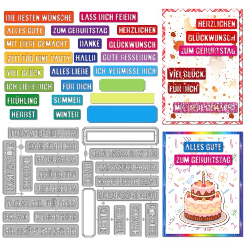 MAYJOYDIY Deutsche Segensworte Metallstanzungen Segensetiketten Stanzformen Geburtstagsgrüße Metallprägeschablone Vorlage Für DIY Scrapbooking Album Hochzeitseinladung Geburtstagskarte MAYJOYDIY Deutsche Segensworte Metallstanzungen Segensetiketten Stanzformen Geburtstagsgrüße Metallprägeschablone Vorlage Für DIY Scrapbooking Album Hochzeitseinladung Geburtstagskarte von MAYJOYDIY