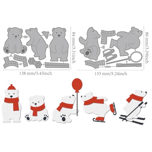 MAYJOYDIY Eisbären Metall Stanzformen Niedliche Wintertiere Stanzschablonen Weihnachts Winter Prägeschablonen Für DIY Scrapbooking Album Dekorative Prägung Papierkartenherstellung MAYJOYDIY Eisbären Metall Stanzformen Niedliche Wintertiere Stanzschablonen Weihnachts Winter Prägeschablonen Für DIY Scrapbooking Album Dekorative Prägung Papierkartenherstellung von MAYJOYDIY