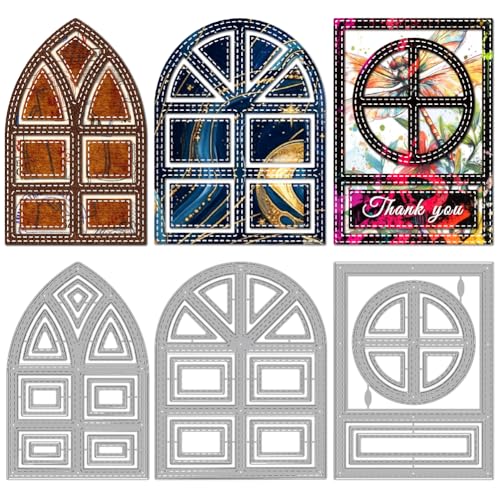 MAYJOYDIY Fensterrahmen Metall Stanzformen Rahmen Fotorahmen Stanzschablonen Geometrisches Design Karbonstahl Prägeschablonen Für Scrapbooking Party Fotoalbum DIY Papierhandwerk MAYJOYDIY Fensterrahmen Metall Stanzformen Rahmen Fotorahmen Stanzschablonen Geometrisches Design Karbonstahl Prägeschablonen Für Scrapbooking Party Fotoalbum DIY Papierhandwerk von MAYJOYDIY