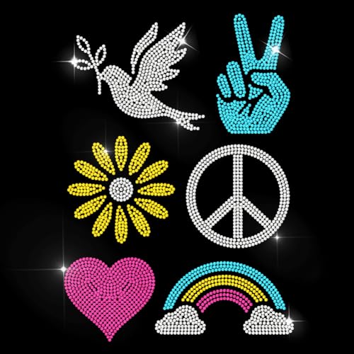 MAYJOYDIY Friedenstaube Strass Aufkleber Zum Aufbügeln Herz Regenbogen Hotfix Transferaufkleber Modeartikel Wärmeübertragungspatch Applikation Für T Shirt Mütze Jacke Kleidersack DIY Dekor MAYJOYDIY Friedenstaube Strass Aufkleber Zum Aufbügeln Herz Regenbogen Hotfix Transferaufkleber Modeartikel Wärmeübertragungspatch Applikation Für T Shirt Mütze Jacke Kleidersack DIY Dekor von MAYJOYDIY