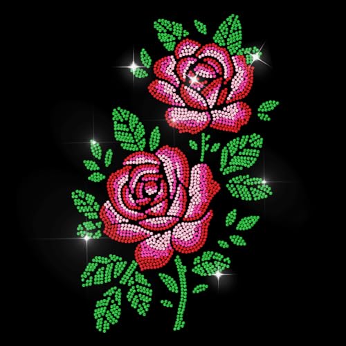 MAYJOYDIY Gartenrose Strass Aufkleber Zum Aufbügeln Wunderschöne Rosen Blumen Hotfix Transferaufkleber Modeartikel Wärmeübertragungspatch Applikation Für T Shirt Mütze Jacke Kleidersack DIY Dekor MAYJOYDIY Gartenrose Strass Aufkleber Zum Aufbügeln Wunderschöne Rosen Blumen Hotfix Transferaufkleber Modeartikel Wärmeübertragungspatch Applikation Für T Shirt Mütze Jacke Kleidersack DIY Dekor von MAYJOYDIY