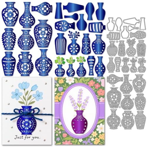 MAYJOYDIY Gemusterte Vase, Metall-Stanzformen, hohl, Mandala-Vase, Stanzformen, Blumenblätter, Pflanzen-Prägeschablonen, Scrapbooking, Werkzeug für DIY, Scrapbooking, Basteln, Kartenherstellung, Album MAYJOYDIY Gemusterte Vase, Metall-Stanzformen, hohl, Mandala-Vase, Stanzformen, Blumenblätter, Pflanzen-Prägeschablonen, Scrapbooking, Werkzeug für DIY, Scrapbooking, Basteln, Kartenherstellung, Album von MAYJOYDIY