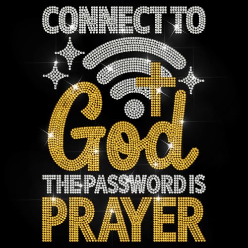 MAYJOYDIY God Prayer Hotfix Strass Aufbügeln Signal Passwort Hotfix Transfer Aufkleber Religiöser Text Wärmeübertragungs Patch Bling Applikation Für T Shirt Mütze Jacke Kleidersack DIY Dekoration von MAYJOYDIY