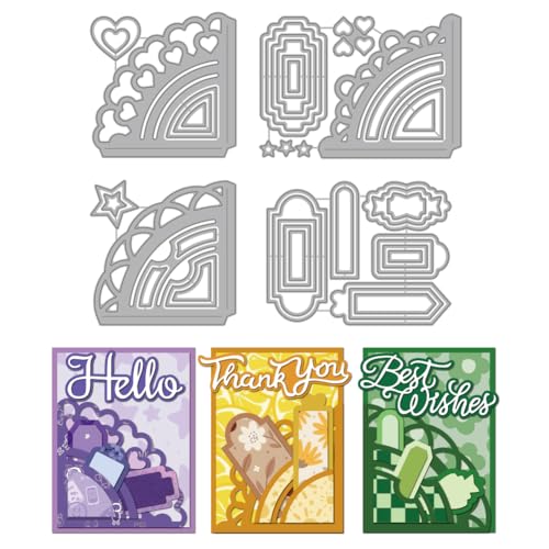 MAYJOYDIY Herz Stern Metall Stanzformen Fächer Themen Etiketten Stanzungen Für Die Kartenherstellung Kreisförmige Sektor Präge Stanzschablone Stanzform Aus Karbonstahl Für Scrapbooking Alben von MAYJOYDIY