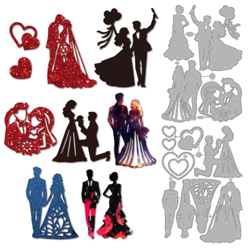 MAYJOYDIY Hochzeitspaare Metall Stanzschablonen Bräutigam Und Braut Prägeschablone Stanzformen Liebesgeschichte Stanzschablonen Für Scrapbooking Handwerk DIY Hochzeitskarten MAYJOYDIY Hochzeitspaare Metall Stanzschablonen Bräutigam Und Braut Prägeschablone Stanzformen Liebesgeschichte Stanzschablonen Für Scrapbooking Handwerk DIY Hochzeitskarten von MAYJOYDIY