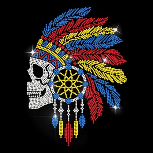 MAYJOYDIY Indianerhäuptling Totenkopf Strass Aufbügler Hotfix Transfer Indianer Kopfbedeckung Thermotransfer Aufkleber Tribal Kleidung Applikation Für Hemd Tasche Hut Jacke Jeans Schuhe DIY Basteln MAYJOYDIY Indianerhäuptling Totenkopf Strass Aufbügler Hotfix Transfer Indianer Kopfbedeckung Thermotransfer Aufkleber Tribal Kleidung Applikation Für Hemd Tasche Hut Jacke Jeans Schuhe DIY Basteln von MAYJOYDIY