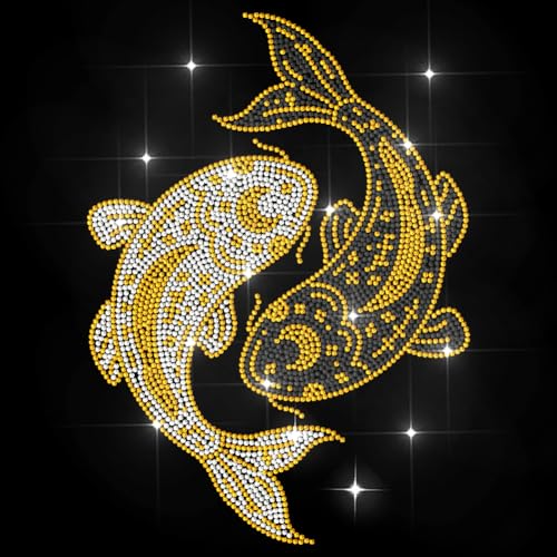 MAYJOYDIY Japanischer Karpfenfisch Strass Aufkleber Zum Aufbügeln Goldener Fisch Hotfix Transferaufkleber Modeartikel Wärmeübertragungspatch Applikation Für T Shirt Mütze Jacke Kleidersack DIY Dekor MAYJOYDIY Japanischer Karpfenfisch Strass Aufkleber Zum Aufbügeln Goldener Fisch Hotfix Transferaufkleber Modeartikel Wärmeübertragungspatch Applikation Für T Shirt Mütze Jacke Kleidersack DIY Dekor von MAYJOYDIY