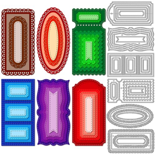 MAYJOYDIY Lange Etikettenrahmen Stanzformen Hintergrundrahmen Metallstanzungen Vorlage Lesezeichen Geometrische Form Prägung Schablonen Für Kartengestaltung Scrapbooking Album Handbuch Geschenkdekor MAYJOYDIY Lange Etikettenrahmen Stanzformen Hintergrundrahmen Metallstanzungen Vorlage Lesezeichen Geometrische Form Prägung Schablonen Für Kartengestaltung Scrapbooking Album Handbuch Geschenkdekor von MAYJOYDIY