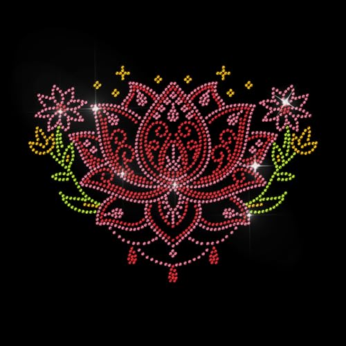 MAYJOYDIY Lotusblumen Hotfix Strass Aufbügeln Roter Lotus Kristall Strass Aufkleber Glitzer Hotfix Transfer Patch Kleidung Reparatur Applikation für T-Shirt Hut Hosen Tasche MAYJOYDIY Lotusblumen Hotfix Strass Aufbügeln Roter Lotus Kristall Strass Aufkleber Glitzer Hotfix Transfer Patch Kleidung Reparatur Applikation für T-Shirt Hut Hosen Tasche von MAYJOYDIY