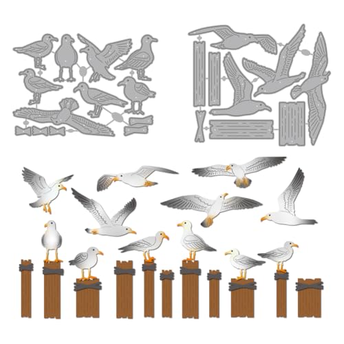 MAYJOYDIY Meeresmöwe Metall Stanzformen Sommervögeln Stanzschablone Holzstapel Prägung Scrapbooking Schnitte Vorlage Für DIY Scrapbooking Basteln Kartenherstellung Album Geschenkdekoration von MAYJOYDIY