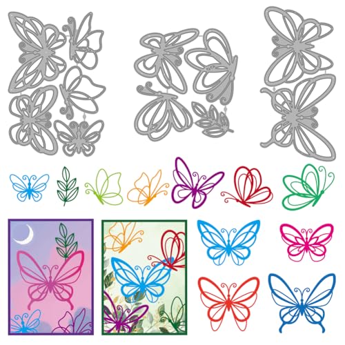 MAYJOYDIY Metall-Stanzformen, Schmetterling, Blätter, Stanzformen, Schablonen, abstrakte Linienkunst, Prägeschablone, Scrapbooking, Werkzeug für Bastelarbeiten, Kartenherstellung, Album, festliche MAYJOYDIY Metall-Stanzformen, Schmetterling, Blätter, Stanzformen, Schablonen, abstrakte Linienkunst, Prägeschablone, Scrapbooking, Werkzeug für Bastelarbeiten, Kartenherstellung, Album, festliche von MAYJOYDIY