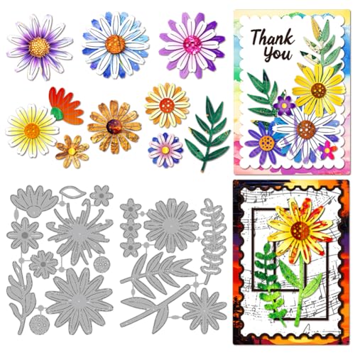 MAYJOYDIY Metall Stanzformen Mit Blumenmuster Gänseblümchen Blätterrahmen Stanzschablone Pflanzenprägung Stanzschablone Aus Karbonstahl Stanzform Für Kartenherstellung DIY Scrapbooking Albumdekoration MAYJOYDIY Metall Stanzformen Mit Blumenmuster Gänseblümchen Blätterrahmen Stanzschablone Pflanzenprägung Stanzschablone Aus Karbonstahl Stanzform Für Kartenherstellung DIY Scrapbooking Albumdekoration von MAYJOYDIY