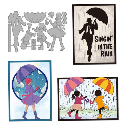 MAYJOYDIY Metall Stanzformen Mit Regenszene Menschen Mit Regenschirmrahmen Stanzschablone Regentropfen Regenschuhe Hut Prägeschablonen Für Kartengestaltung DIY Scrapbooking Album Geschenk MAYJOYDIY Metall Stanzformen Mit Regenszene Menschen Mit Regenschirmrahmen Stanzschablone Regentropfen Regenschuhe Hut Prägeschablonen Für Kartengestaltung DIY Scrapbooking Album Geschenk von MAYJOYDIY