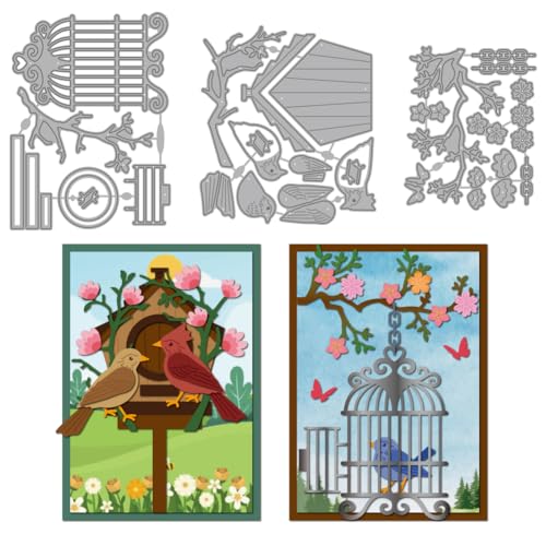 MAYJOYDIY Metall Stanzformen Mit Vogelkäfig Blumenrahmen Stanzschablone Zweig Blätter Prägeschablone Stanzform Aus Karbonstahl Für Kartenherstellung DIY Scrapbooking Albumdekoration MAYJOYDIY Metall Stanzformen Mit Vogelkäfig Blumenrahmen Stanzschablone Zweig Blätter Prägeschablone Stanzform Aus Karbonstahl Für Kartenherstellung DIY Scrapbooking Albumdekoration von MAYJOYDIY