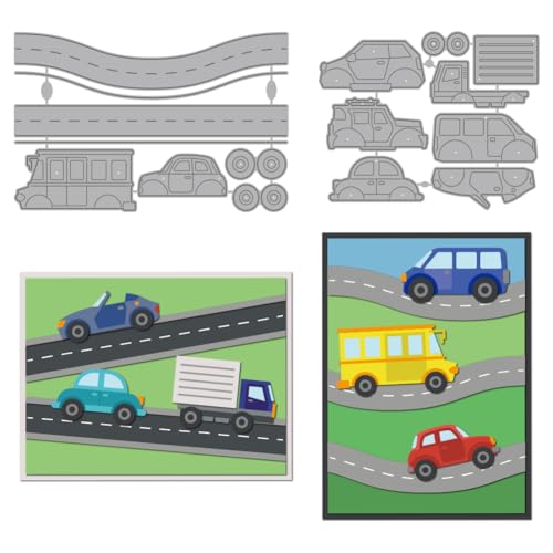 MAYJOYDIY Metall-Stanzschablonen für LKW, Highway, Autos, Hochgeschwindigkeits-Stanzformen, Schablonen, Limousine, Straße, Prägeschablone, Scrapbooking, Werkzeug für Bastelarbeiten, Kartenherstellung MAYJOYDIY Metall-Stanzschablonen für LKW, Highway, Autos, Hochgeschwindigkeits-Stanzformen, Schablonen, Limousine, Straße, Prägeschablone, Scrapbooking, Werkzeug für Bastelarbeiten, Kartenherstellung von MAYJOYDIY