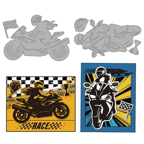 MAYJOYDIY Motorrad Motiv Metall Stanzformen Motorradfahrer Stanzschablonen Helm Karierte Flagge Karbonstahl Prägevorlage Für DIY Scrapbooking Alben Dekorative Prägung Papierkartenherstellung MAYJOYDIY Motorrad Motiv Metall Stanzformen Motorradfahrer Stanzschablonen Helm Karierte Flagge Karbonstahl Prägevorlage Für DIY Scrapbooking Alben Dekorative Prägung Papierkartenherstellung von MAYJOYDIY