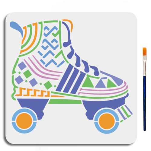 MAYJOYDIY Rollschuh Malschablone 30x30cm Wiederverwendbare Rollschuh Vorlage Geometrisches Muster Schuhe PET Ausgehöhlte Zeichenschablone Zum Malen Auf Holz Wänden Stoffen Heimdekoration MAYJOYDIY Rollschuh Malschablone 30x30cm Wiederverwendbare Rollschuh Vorlage Geometrisches Muster Schuhe PET Ausgehöhlte Zeichenschablone Zum Malen Auf Holz Wänden Stoffen Heimdekoration von MAYJOYDIY
