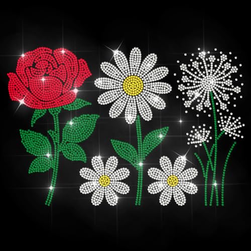 MAYJOYDIY Rose Daisy Strass Bügelbild Löwenzahn Blume Hotfix Transfer Aufkleber Pflanzenblätter Wärmeübertragung Patch Bling Kleidung Reparatur Applikation Für T Shirt Hut Jacke Kleidersack DIY Dekor MAYJOYDIY Rose Daisy Strass Bügelbild Löwenzahn Blume Hotfix Transfer Aufkleber Pflanzenblätter Wärmeübertragung Patch Bling Kleidung Reparatur Applikation Für T Shirt Hut Jacke Kleidersack DIY Dekor von MAYJOYDIY