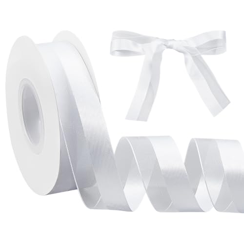 MAYJOYDIY Satinband, 22,7 m, halbdurchsichtig, halbtransparent, 2,5 cm, Satin-Rand, durchscheinendes Band, doppelte Textur, dekorative Bordüre für Hochzeit, Geburtstag, Party, Dekoration MAYJOYDIY Satinband, 22,7 m, halbdurchsichtig, halbtransparent, 2,5 cm, Satin-Rand, durchscheinendes Band, doppelte Textur, dekorative Bordüre für Hochzeit, Geburtstag, Party, Dekoration von MAYJOYDIY