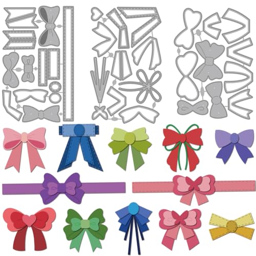MAYJOYDIY Schleifen Stanzformen Fliege Geschenkherstellung Prägung Metall Stanzformen Schleifen In Mehreren Stilen Stanzschablone Für DIY Scrapbooking Fotoalbum Kartengestaltung Geschenkdekor von MAYJOYDIY
