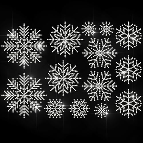 MAYJOYDIY Schneeflocken-Muster, Strass, zum Aufbügeln, Hotfix-Transfer-Aufkleber, Schneeflocken-Applikation, Bling-Flicken für Kleidung, Reparatur, T-Shirt, Weste, Schuhe, Hut, Jacke, Dekoration MAYJOYDIY Schneeflocken-Muster, Strass, zum Aufbügeln, Hotfix-Transfer-Aufkleber, Schneeflocken-Applikation, Bling-Flicken für Kleidung, Reparatur, T-Shirt, Weste, Schuhe, Hut, Jacke, Dekoration von MAYJOYDIY
