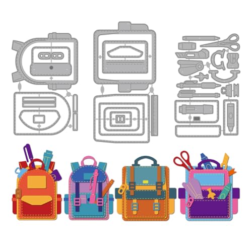 MAYJOYDIY Schultaschen Metall Stanzformen Schüler Schreibwaren Stanzschablonen Buntstift Hefter Prägung Scrapbooking Vorlage Für DIY Scrapbooking Basteln Kartenherstellung Geschenk Dekor MAYJOYDIY Schultaschen Metall Stanzformen Schüler Schreibwaren Stanzschablonen Buntstift Hefter Prägung Scrapbooking Vorlage Für DIY Scrapbooking Basteln Kartenherstellung Geschenk Dekor von MAYJOYDIY