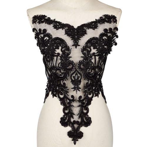 MAYJOYDIY Schwarze Spitzenapplikation Für Das Mieder Stickerei Blumen Spitzenaufnäher Vintage Kragenapplikationen Nähzubehör Für Abend Brautkleider Abendkleider Kostüme Bastelprojekte MAYJOYDIY Schwarze Spitzenapplikation Für Das Mieder Stickerei Blumen Spitzenaufnäher Vintage Kragenapplikationen Nähzubehör Für Abend Brautkleider Abendkleider Kostüme Bastelprojekte von MAYJOYDIY