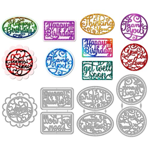 MAYJOYDIY Segenswort Stanzformen Zum Basteln von Karten „Happy Birthday“ Metall Stanzformen Dankesworte Präge Und Stanzschablone Für Scrapbooking Bastelpapier Geburtstagskarte Geschenkdekoration MAYJOYDIY Segenswort Stanzformen Zum Basteln von Karten „Happy Birthday“ Metall Stanzformen Dankesworte Präge Und Stanzschablone Für Scrapbooking Bastelpapier Geburtstagskarte Geschenkdekoration von MAYJOYDIY