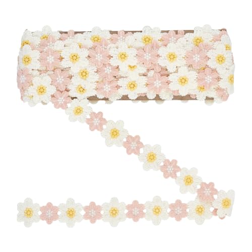 MAYJOYDIY Spitzenband Mit Sonnenblumenmotiv 9.1m Rosa Weiß 34mm Floral Bestickt Zum Nähen Spitzenbesatz Bestickt DIY Handgefertigt Patchwork Band Für Hochzeitskleid Haarband Kleidung Dekoration MAYJOYDIY Spitzenband Mit Sonnenblumenmotiv 9.1m Rosa Weiß 34mm Floral Bestickt Zum Nähen Spitzenbesatz Bestickt DIY Handgefertigt Patchwork Band Für Hochzeitskleid Haarband Kleidung Dekoration von MAYJOYDIY