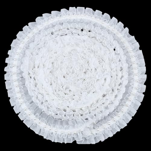 MAYJOYDIY Spitzenbandbesatz Mit Perlen 4.5m Weiß 40mm Perlen Dekorative Spitzenkante Stickerei Rüschen Polyesterbesätze Für Applikationen Nähen Basteln Hochzeitskleid Verzierung DIY Dekoration MAYJOYDIY Spitzenbandbesatz Mit Perlen 4.5m Weiß 40mm Perlen Dekorative Spitzenkante Stickerei Rüschen Polyesterbesätze Für Applikationen Nähen Basteln Hochzeitskleid Verzierung DIY Dekoration von MAYJOYDIY