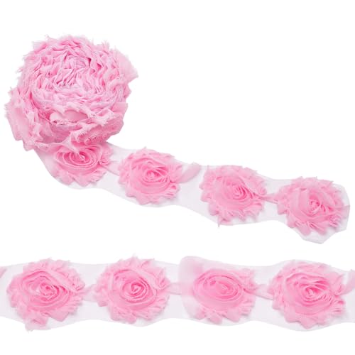 MAYJOYDIY Spitzenbesatz Aus Chiffon Mit Rosa Rosen 4.5 m X 65mm Shabby Blumenbesatz Geflochtene Spitzenborte Applikation Besatz Basteln Zum Nähen Hochzeitskleid Dekoration Zubehör MAYJOYDIY Spitzenbesatz Aus Chiffon Mit Rosa Rosen 4.5 m X 65mm Shabby Blumenbesatz Geflochtene Spitzenborte Applikation Besatz Basteln Zum Nähen Hochzeitskleid Dekoration Zubehör von MAYJOYDIY