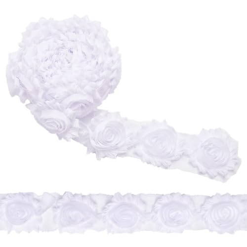 MAYJOYDIY Spitzenbesatz Aus Chiffon Mit Weiß Rosen 4.5 m X 65mm Shabby Blumenbesatz Geflochtene Spitzenborte Applikation Besatz Basteln Zum Nähen Hochzeitskleid Dekoration Zubehör MAYJOYDIY Spitzenbesatz Aus Chiffon Mit Weiß Rosen 4.5 m X 65mm Shabby Blumenbesatz Geflochtene Spitzenborte Applikation Besatz Basteln Zum Nähen Hochzeitskleid Dekoration Zubehör von MAYJOYDIY